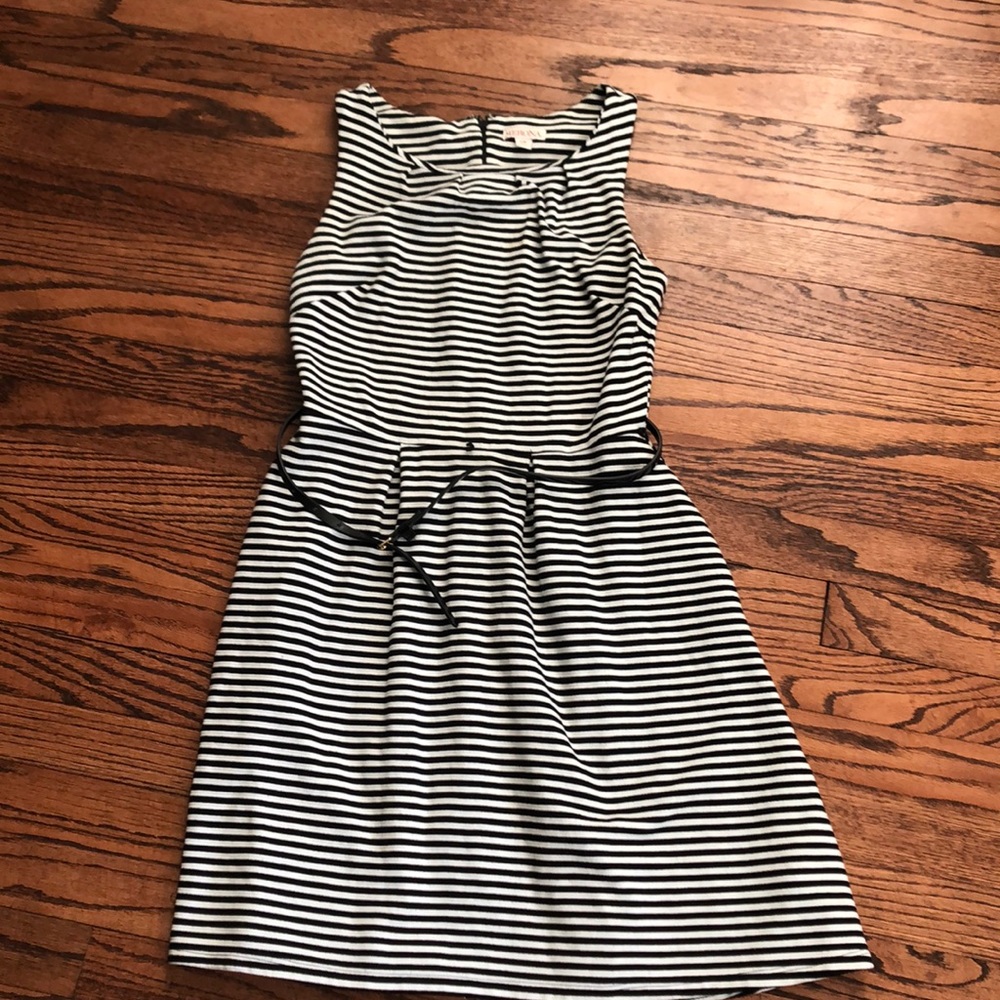 Merona Black Stripe Knit Dress